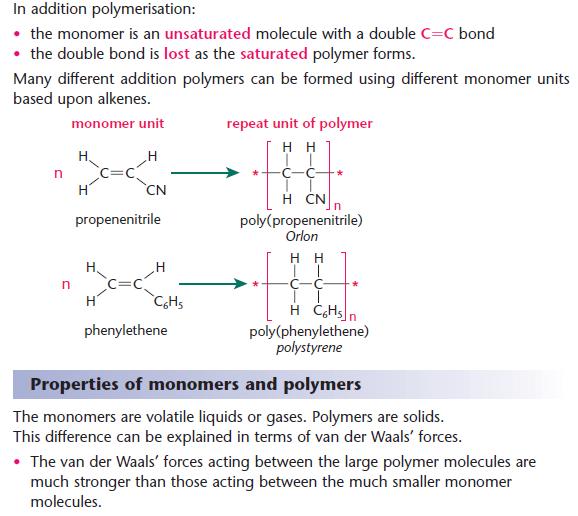 Polymers - Chemistry A-Level Revision